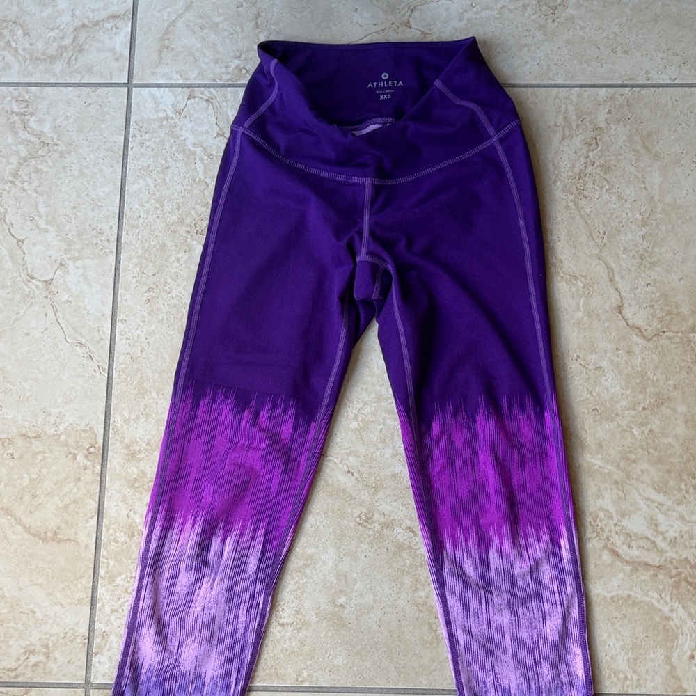 Athleta Kids Vibrant Purple Gradient Leggings